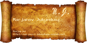Marjanov Jukundusz névjegykártya